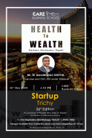 Health to Wealth – Start Up Trichy 26th Edition 2019 Entrepreneurship Event Poster
